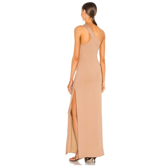 REVOLVE Lovers + Friends Stacey Mauve Tan formal Long Dress - Picture 3 of 5
